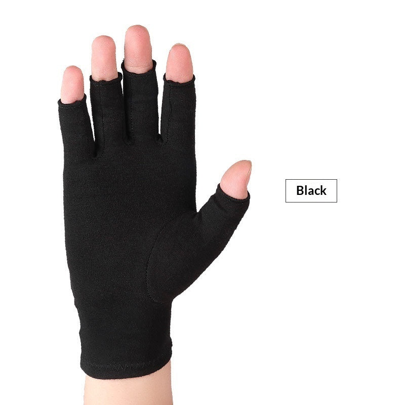 Fingerless pressure-resistant fitness gloves with padded palms for workout protection