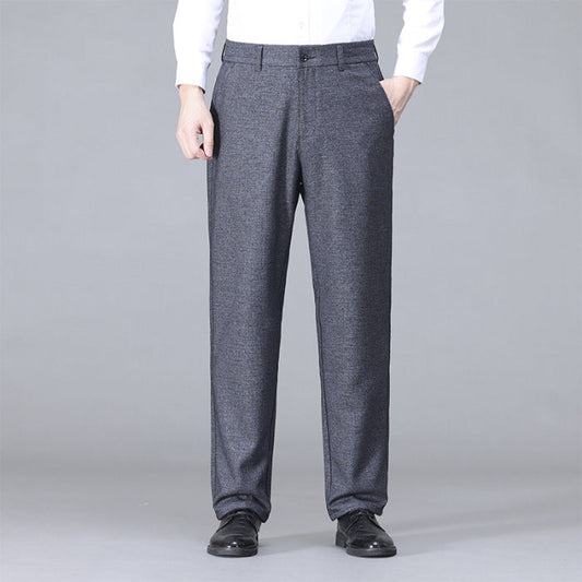 Men's business high-waisted fashionable casual pants in a clean, versatile design