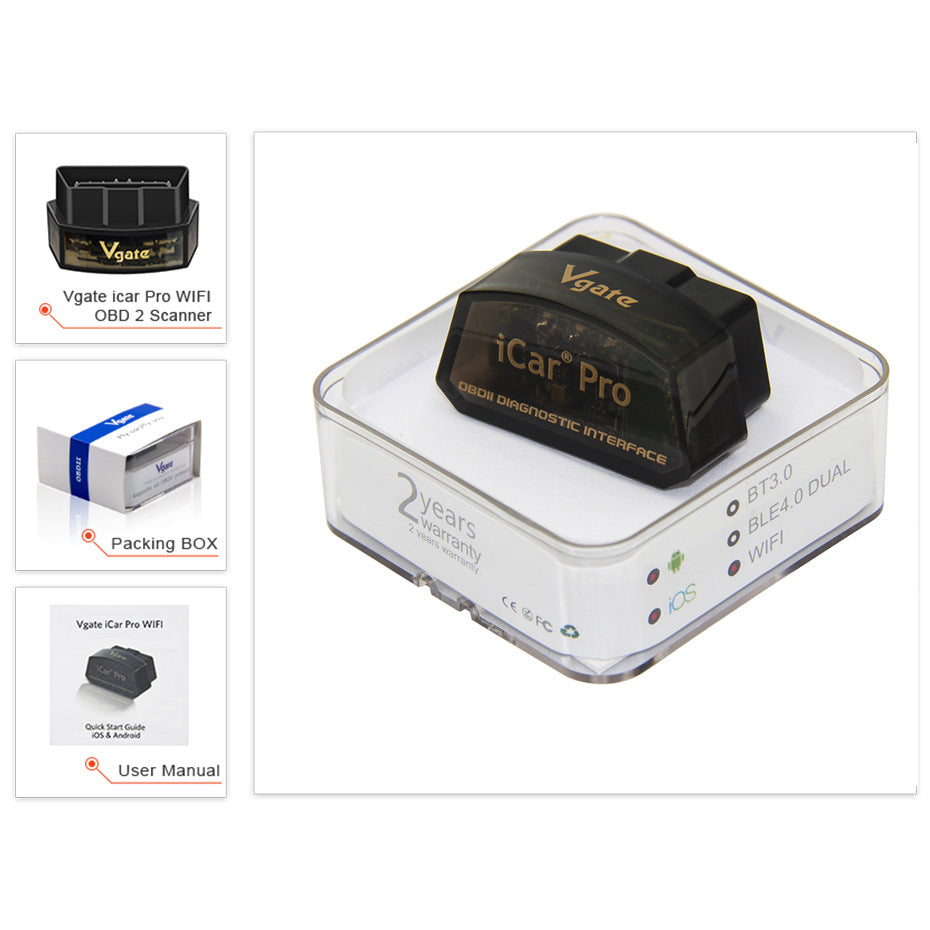 Vgate iCar Pro V2.2 OBDII BLE 4.0 Bluetooth adapter for Android, full protocol support