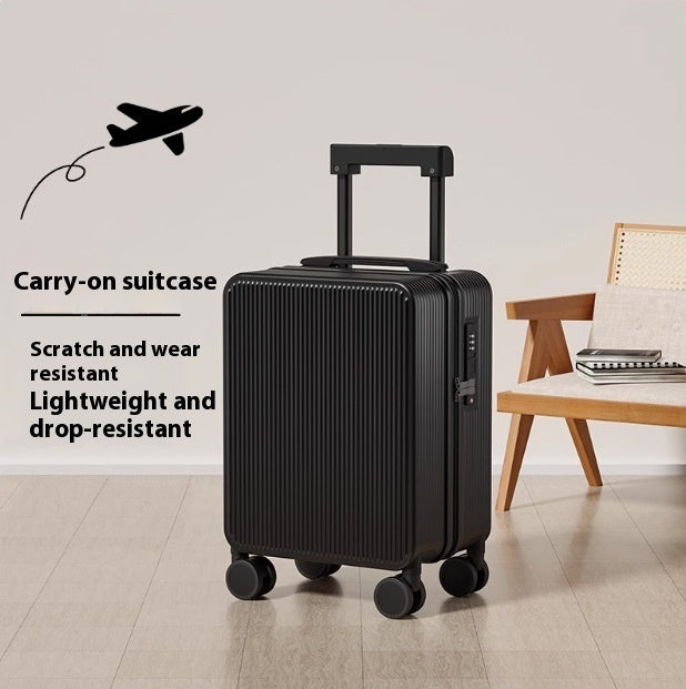 Men's and women's trolley case zipper suitcase by My Store, featuring a durable wheeled design and zip closure