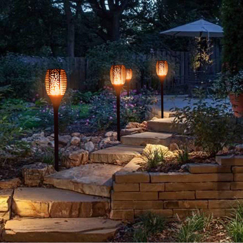 LED solar torch light lamp for waterproof outdoor garden and lawn landscape decoration