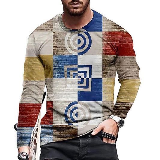 Men's 3D digital printed round neck fashion T-shirt by My Store