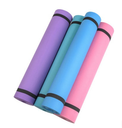 Super soft EVA fitness composite yoga mat, 4mm or 6mm, shown in a durable textured design