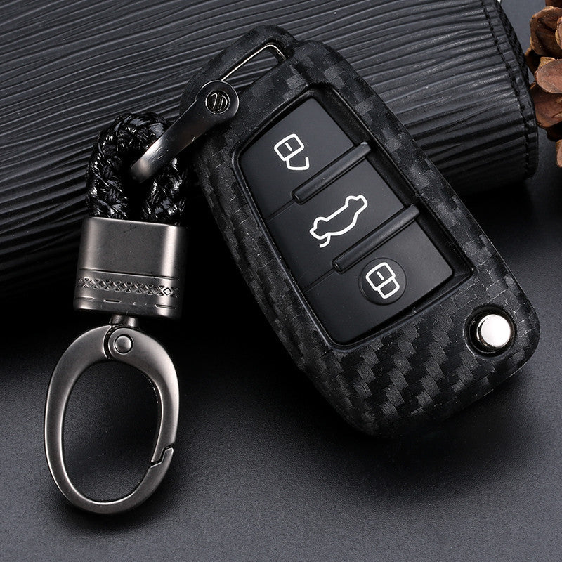 Black silicone car key case for key fob protection