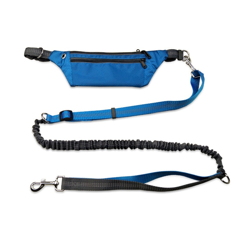 Hands-free dog collar by My Store in black with adjustable strap and metal clasp