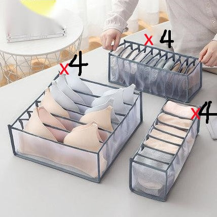 Non-woven fabric underwear storage box by My Store, divided organizer with compartments for lingerie and socks