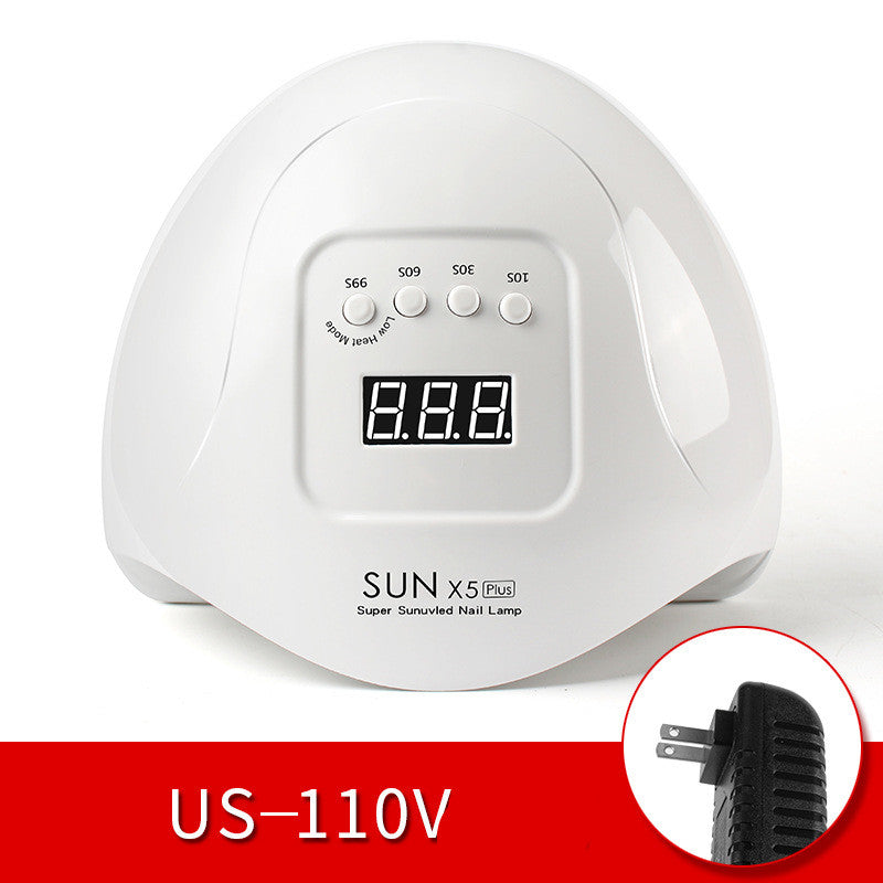 Quick dry nail phototherapy machine with compact white UV LED lamp design