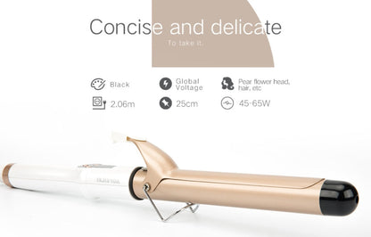 LCD hair curler curling iron by My Store with digital display and heated barrel