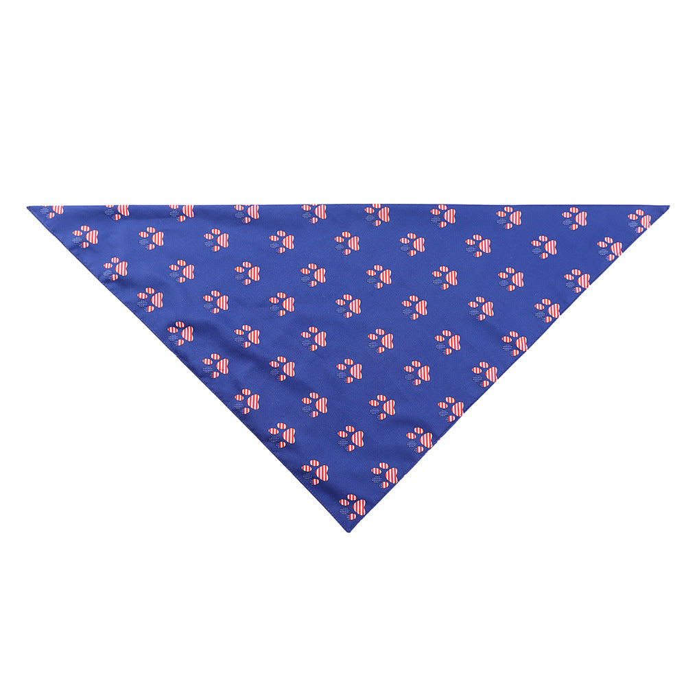 Pet drool scarf with American flag design for dogs and cats