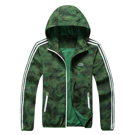 Men's outdoor sports skin wind coat, thin long-sleeved sunscreen jacket, waterproof and breathable summer clothing