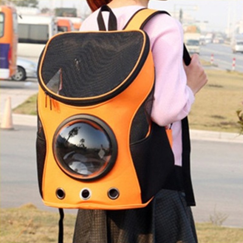 Cat&Dog astronaut capsule backpack with pet-view bubble window and adjustable shoulder straps