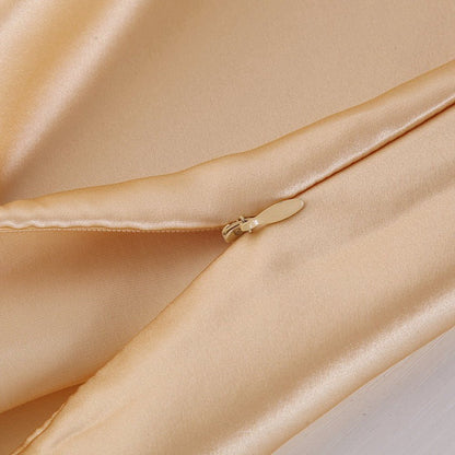 Solid color satin simulation silk single pillowcase in soft ice silk fabric