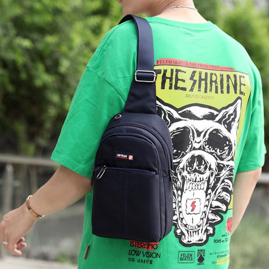 Men's sporty minimalist crossbody bag in a stylish compact design.