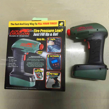 Mini digital inflator pump by My Store, compact black electric air compressor with digital display