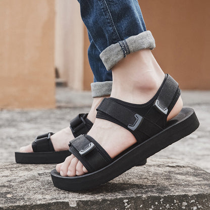 Extra-large men's sandals, summer beach shoes in a casual open-toe design.