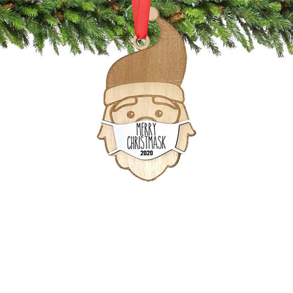 Wooden Christmas decorations sign displayed with festive holiday design