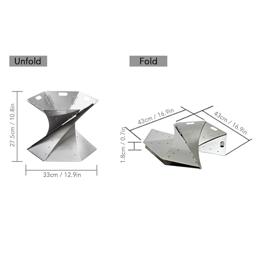 Outdoor camping bonfire heater with round metal fire pit design