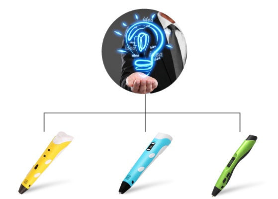 3D painting graffiti pen with colorful 3D artwork nozzle and ergonomic design