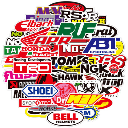 Car and motorcycle stickers in assorted designs for vehicle exterior decoration