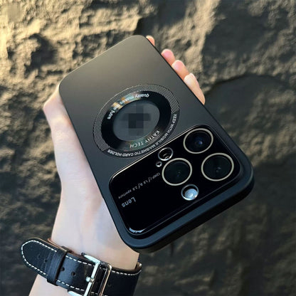 Frosted drop-resistant protective case by My Store, showing a slim translucent design with textured grip