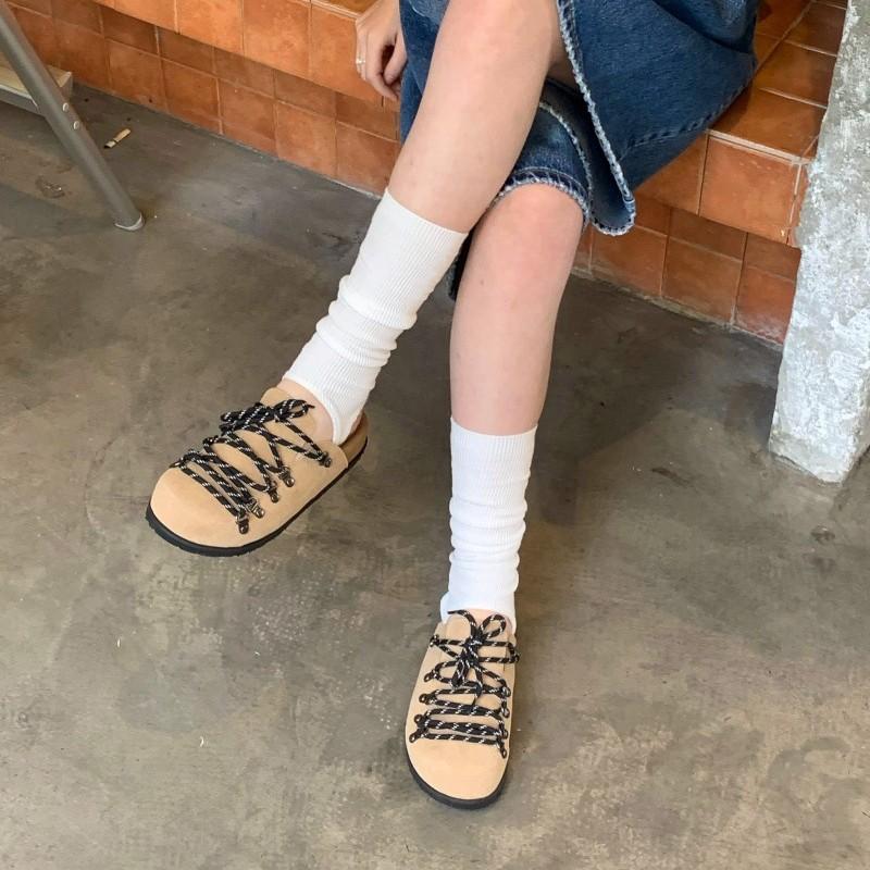 Strap slip-on closed-toe mules by My Store in a water-themed product image