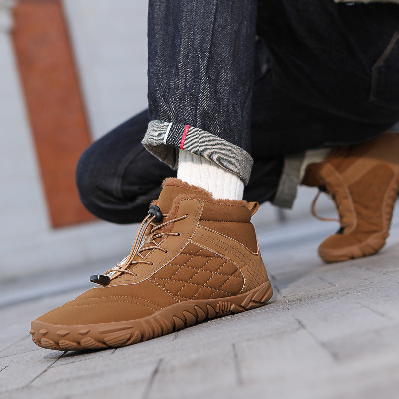 Winter cotton shoes with outer velvet thickening, cushioned design, and warm liningcratic.