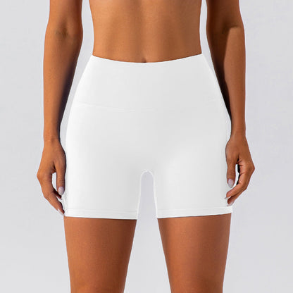 Lightweight breathable women's yoga shorts for workouts, shown in a simple product view