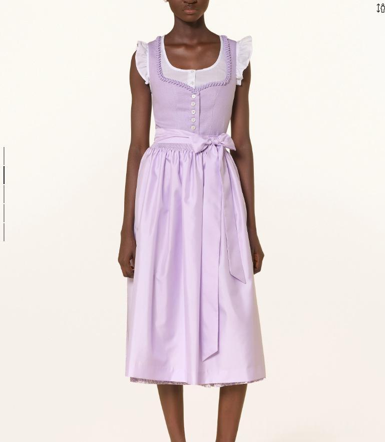 Lace-up bow long French-style workwear dress in an elegant silhouette