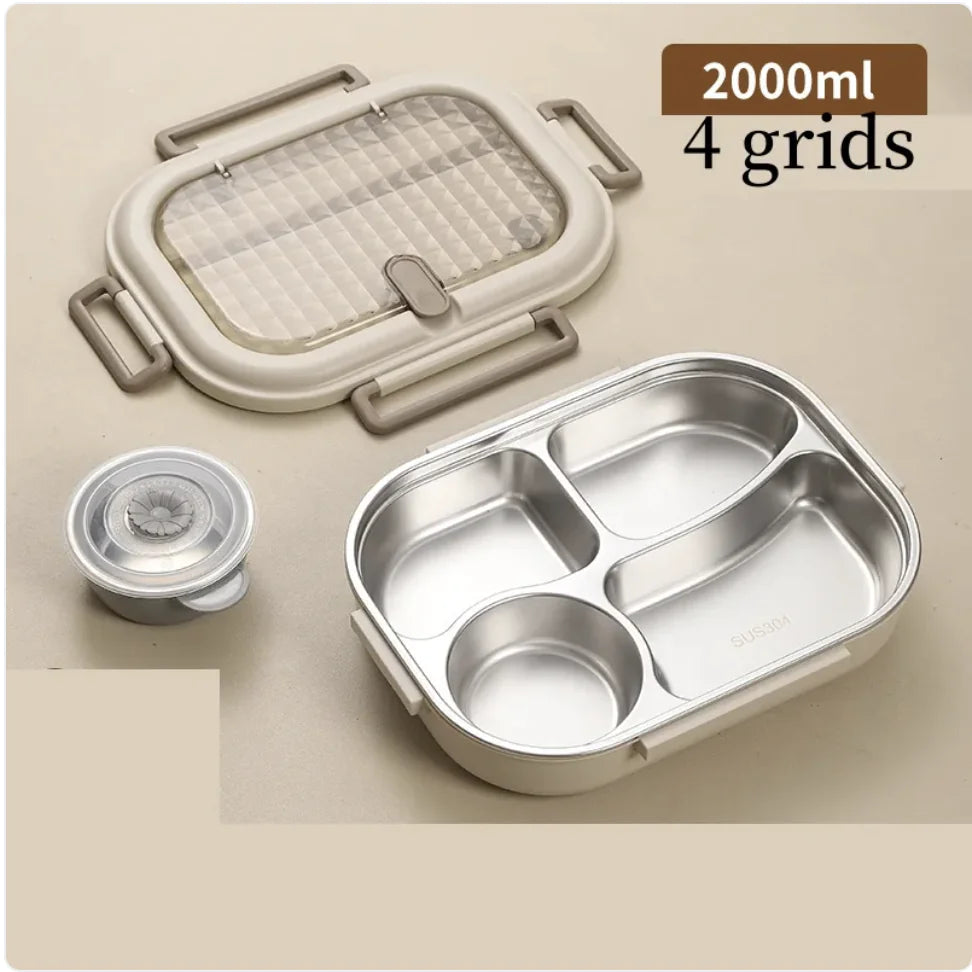 304 Stainless Steel Microwaveable Bento Box