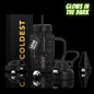 Coldest Limitless Ultra v8 15oz stainless steel tumbler with black lid, insulated drink container with sleek design and logo.