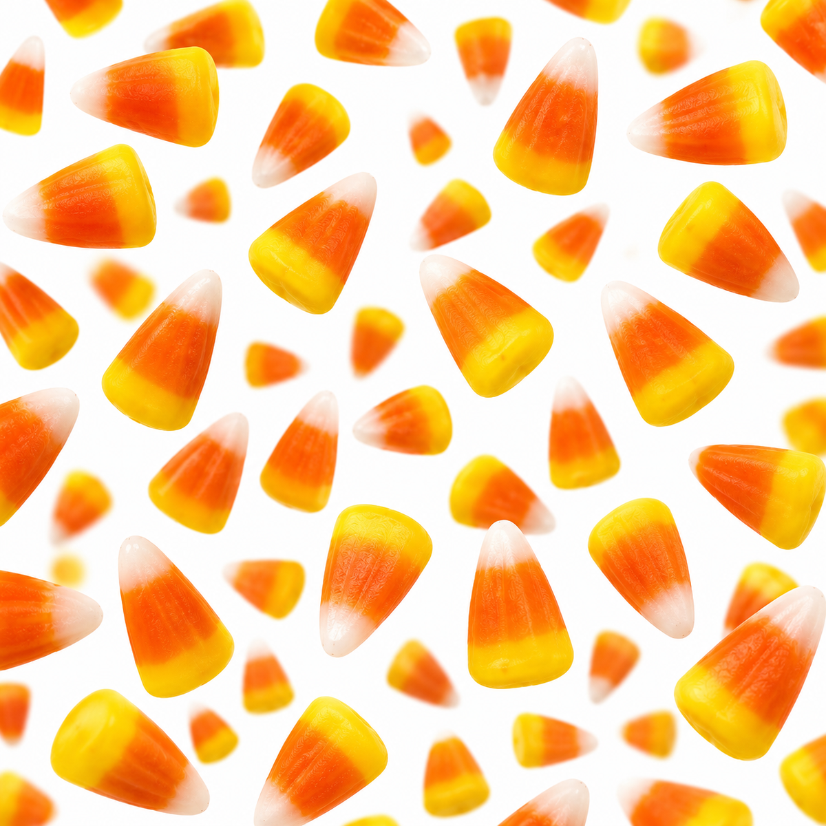 Colorful Candy Corn from Candy In Bulk in a large value bag, featuring classic tri-color triangular candies for Halloween and fall treats.