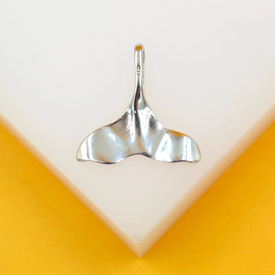 18K gold filled mermaid tail pendant charm by MIA Jewelry, detailed aquatic-inspired design with smooth finish.