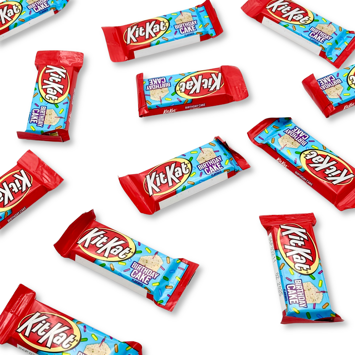 Bag of Candy In Bulk KitKat Birthday Cake flavored chocolate snack size candies in a large value bag.