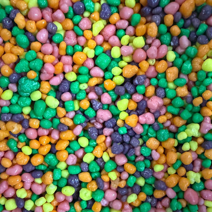 Colorful Nerds Rainbow Candy in a bulk value bag, crunchy candy by Candy In Bulk, showing vibrant, crunchy candy pieces.