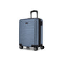 Bugatti Travel Brussels Medium Check-in luggage with stormy gray checkered design and sturdy rolling wheels.