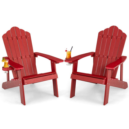 Pair of GBruno Adirondack chairs for adults and kids, perfect for patio relaxation and outdoor seating.