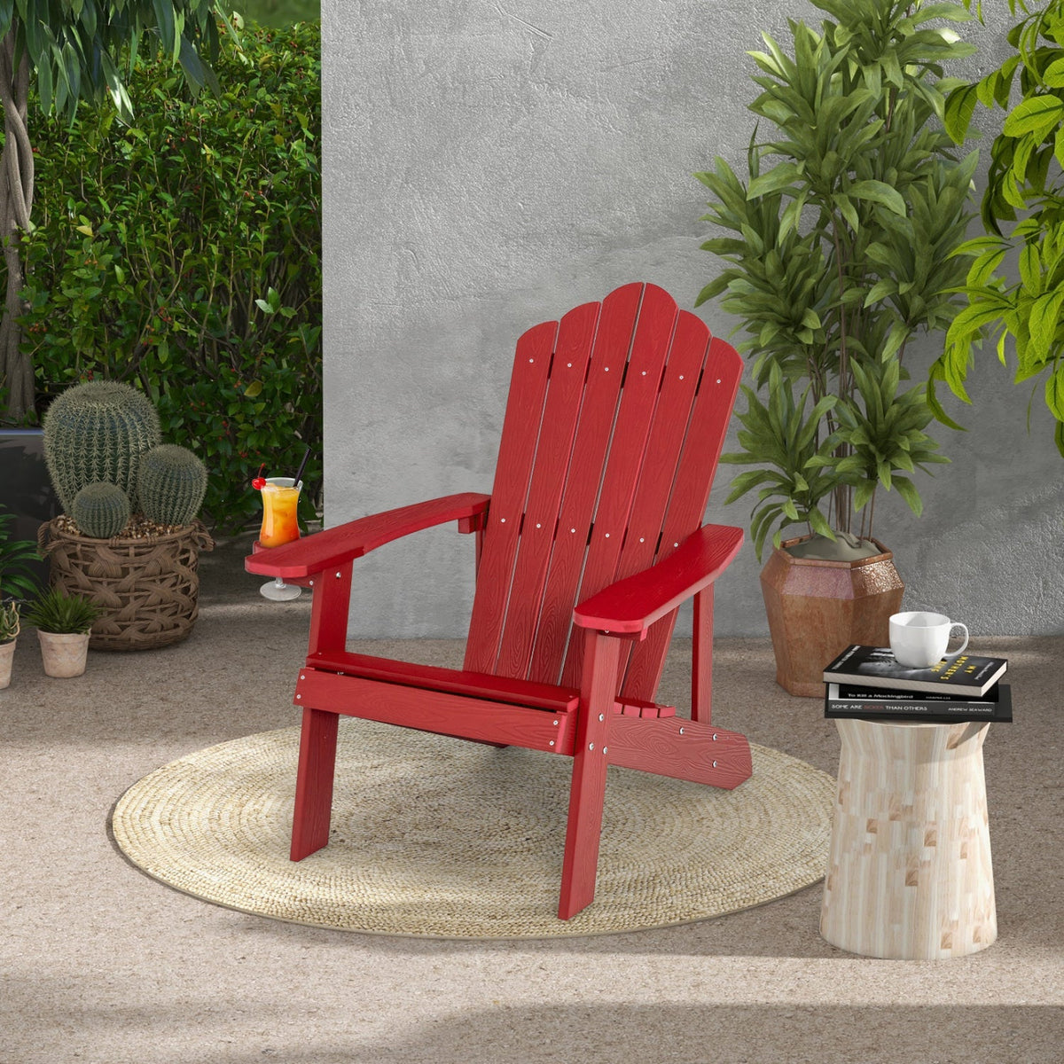 Set of two GBruno Store Adirondack chairs for adults and kids, perfect for patio relaxation and outdoor seating.