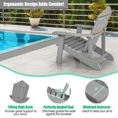 Pair of GBruno Store Adirondack chairs for adults and kids, set for patio seating, featuring classic design and wooden construction.