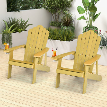 Set of two GBruno Store Adirondack chairs for adults and kids, perfect for patio seating and outdoor relaxation.