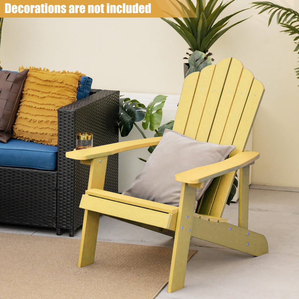 Set of two GBruno Store Adirondack chairs for adults and kids, perfect for patio outdoor seating and relaxation.