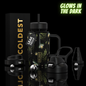 Coldest Limitless Ultra V8 15oz insulated tumbler with lid, black stainless steel drink container for hot and cold beverages.