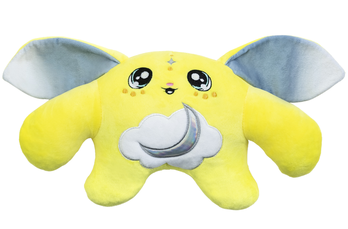 Moon Pals 1.5lb Squish Plush Macaroni toy with soft, colorful fabric and playful pasta shape.