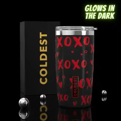 Coldest 20 oz Tumbler v2 hydration bottle in black with a clear lid, designed for keeping drinks cold or hot.