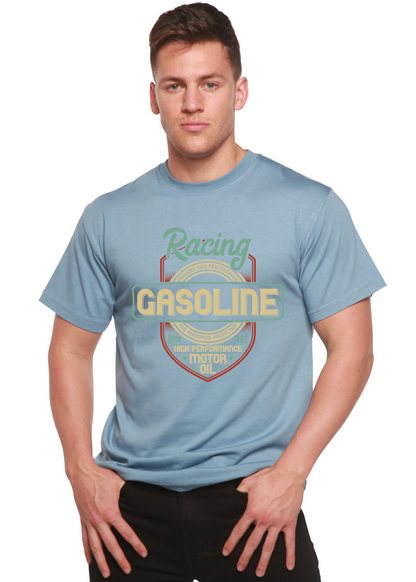 Men's racing graphic T-shirt by Spun Bamboo, made from bamboo viscose and organic cotton, with a bold printed design.