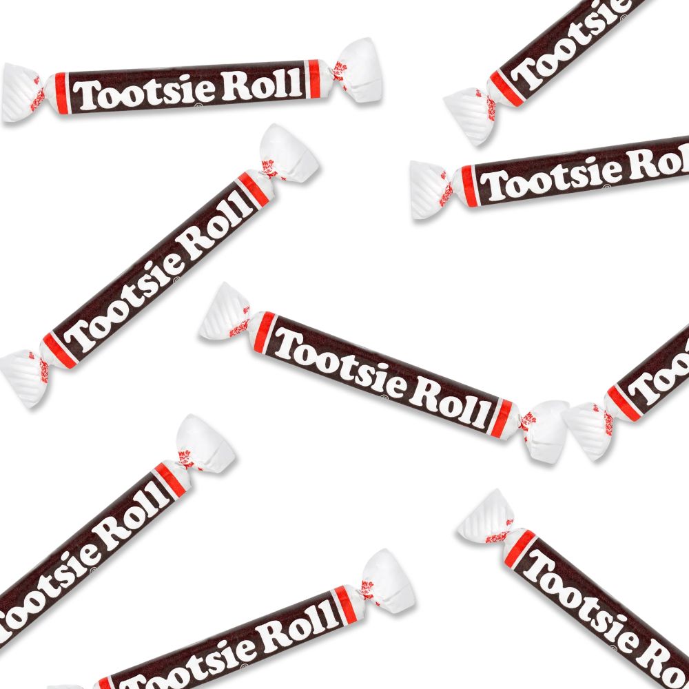 Chocolate Tootsie Roll candy in a bulk value bag, 3-inch long chocolate twist candy from Candy In Bulk.