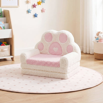 Kids sofa by GBruno Store, 2-in-1 convertible design transforming from sofa to lounger with removable cover for easy cleaning.