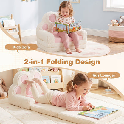 Kids sofa by GBruno Store, 2-in-1 convertible design turning into a lounger with a removable cover for easy cleaning.