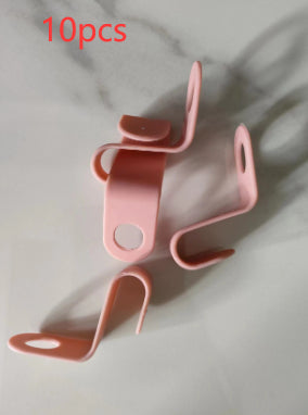 Plastic closet stack hanger rack with multi-function wardrobe hooks for space-saving clothing storage organization
