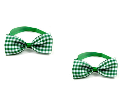 Plaid pet tie scarf accessory for cats and dogs, adjustable neck bandana collar in classic check pattern