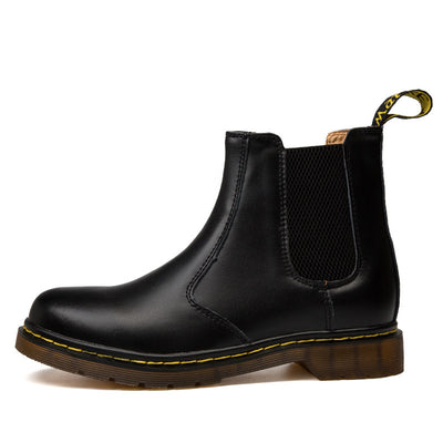Autumn style thick-heeled cowhide Martin boots for women featuring sturdy heels and classic design, from BACKUPMYFILESNOW.COM®.